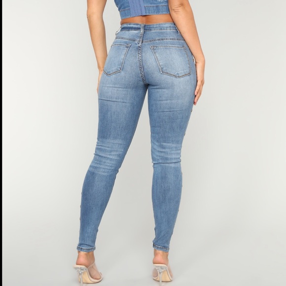 Fashion Nova Denim - NWT Studded Fashion Nova Skinny Jeans
